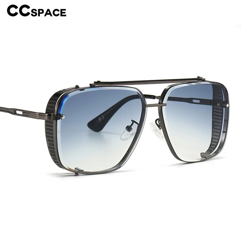 Unisex prescription - compatible sunglasses for daily use CCspace Unisex Full Rim Square Alloy Double Bridge Frame Sunglasses 46385 Unisex prescription - compatible sunglasses for daily use CCspace Unisex Full Rim Square Alloy Double Bridge Frame Sunglasses 46385