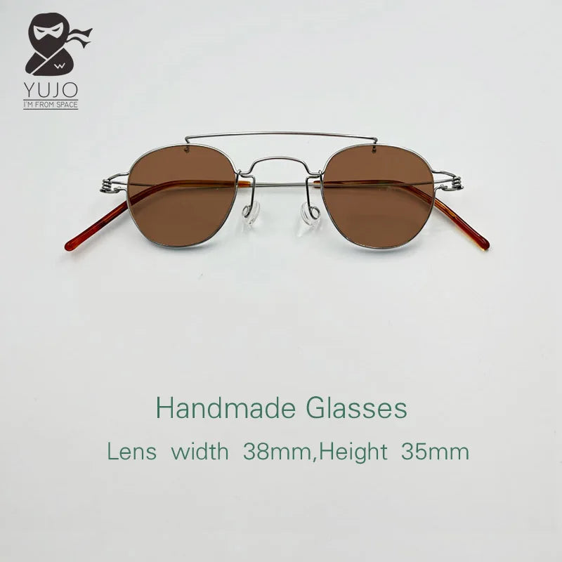 Men's lightweight sunglasses for travel Yujo Unisex Full Rim Polygonal Stainless Steel Double Bridge Sunglasses 3835 Men's lightweight sunglasses for travel Yujo Unisex Full Rim Polygonal Stainless Steel Double Bridge Sunglasses 3835