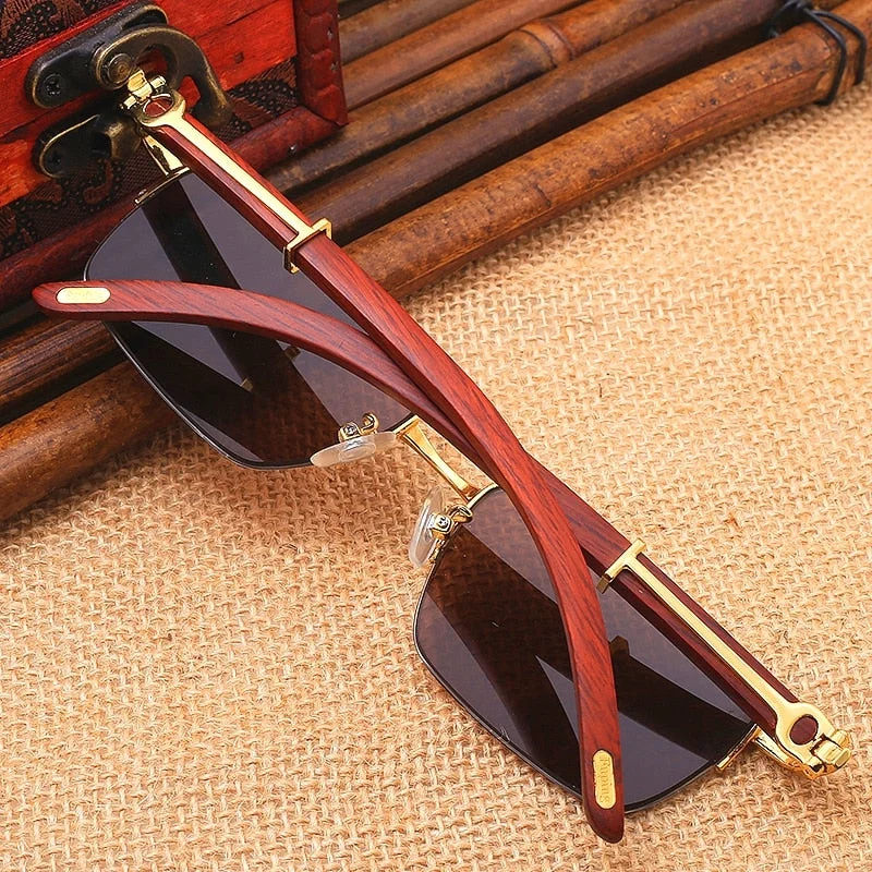 Unisex mirrored wrap - around sunglasses for extreme sports Vazrobe Unisex Semi Rim Rectangle Wood Titanium UV400 Sunglasses 3757 Unisex mirrored wrap - around sunglasses for extreme sports Vazrobe Unisex Semi Rim Rectangle Wood Titanium UV400 Sunglasses 3757