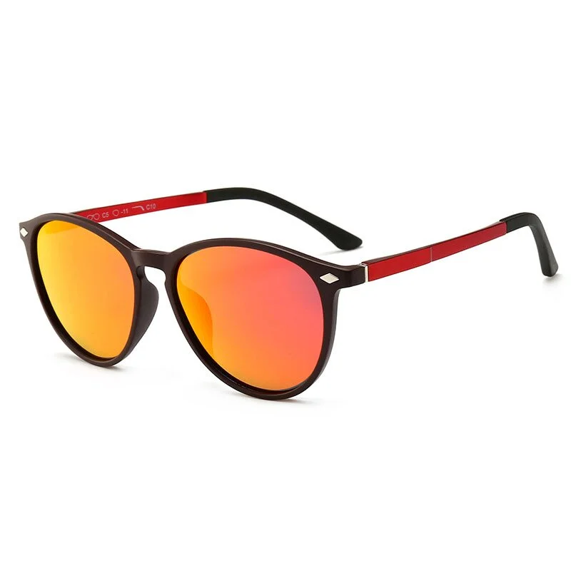 Unisex sunglasses with a flexible and comfortable frame Reven Jate Unisex Full Rim Oval Alloy Rivet Tr 90 Polarized Sunglasses 9900 Unisex sunglasses with a flexible and comfortable frame Reven Jate Unisex Full Rim Oval Alloy Rivet Tr 90 Polarized Sunglasses 9900