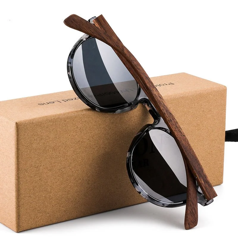 Unisex sunglass clips for prescription glasses in versatile designs Yimaruili Unisex Full Rim Round Wood Frame HD Polarized Sunglasses 8048 Unisex sunglass clips for prescription glasses in versatile designs Yimaruili Unisex Full Rim Round Wood Frame HD Polarized Sunglasses 8048