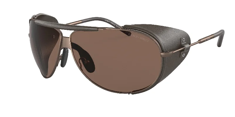 Men's metal - framed sunglasses with a brushed finish​​ Giorgio Armani 6139Q Sunglasses