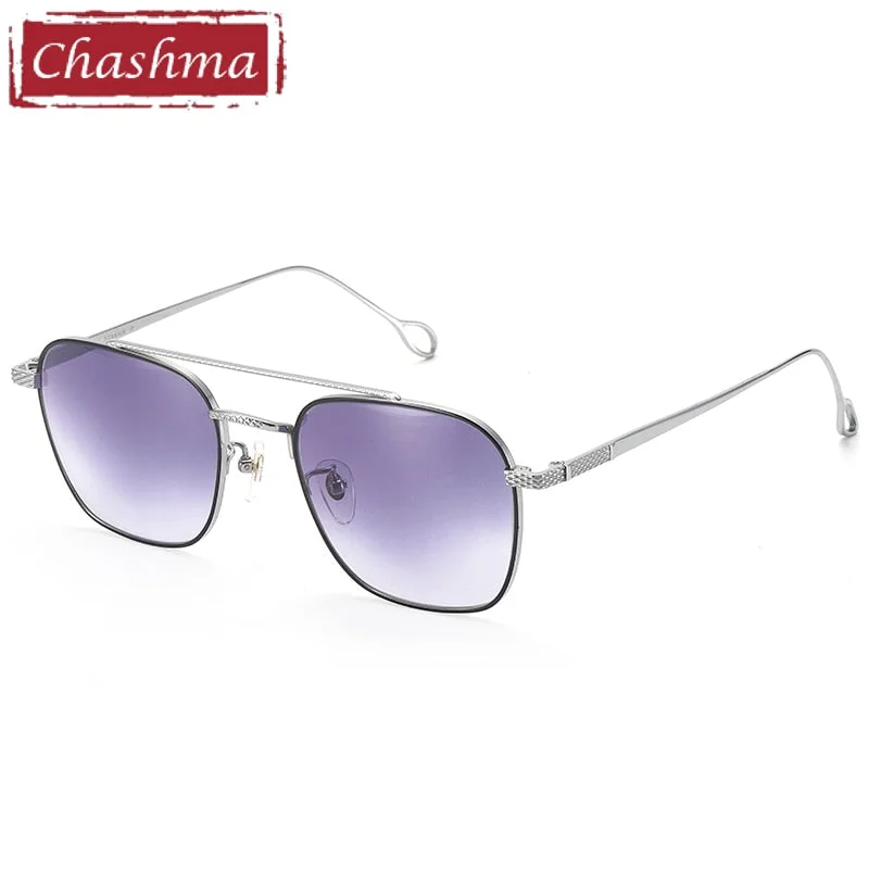 Unisex mirrored sunglasses for a trendy and bold appearance Chashma Unisex Full Rim Titanium Double Bridge Frame Sunglasses 8369 Unisex mirrored sunglasses for a trendy and bold appearance Chashma Unisex Full Rim Titanium Double Bridge Frame Sunglasses 8369