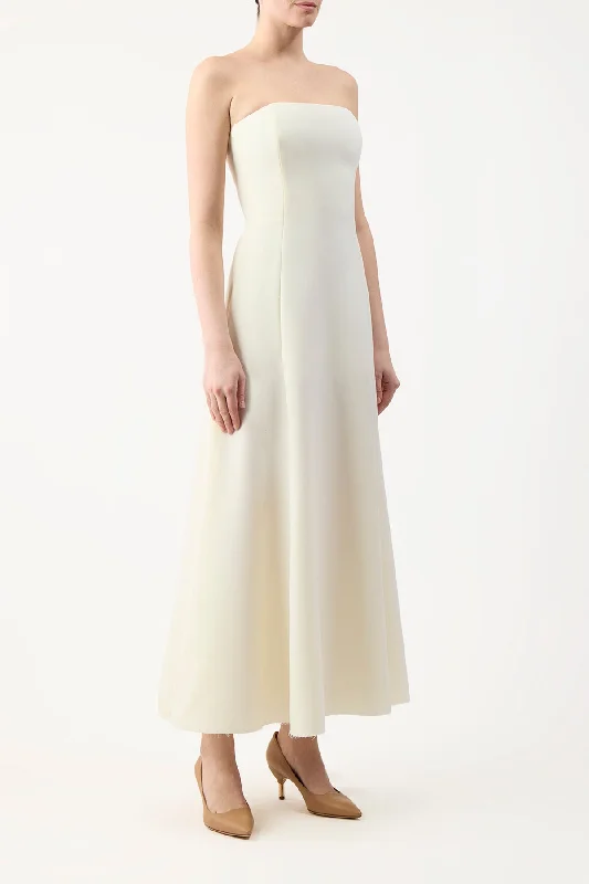 Arion Dress in Ivory Sportswear Wool