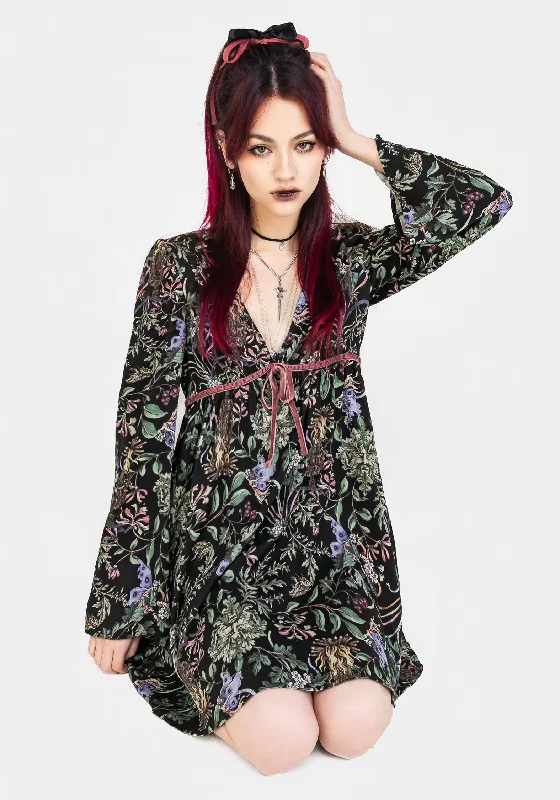 Beltane Flute Sleeve Mini Dress