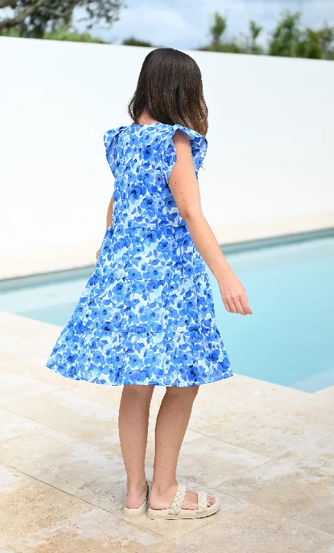 Betsy Dress - Ocean Floral