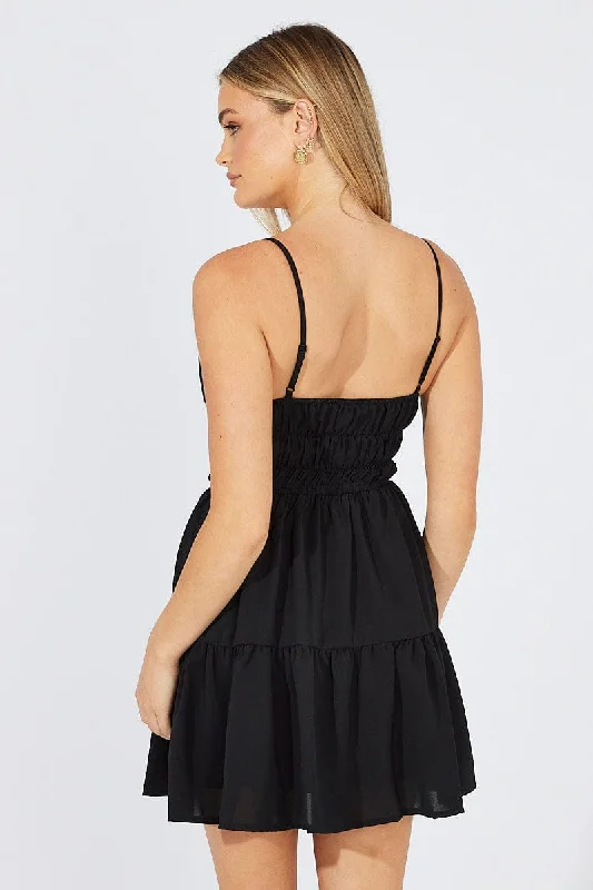 Black Fit And Flare Dress Sleeveless