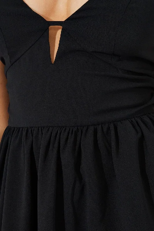 Black Fit And Flare Dress Sleeveless