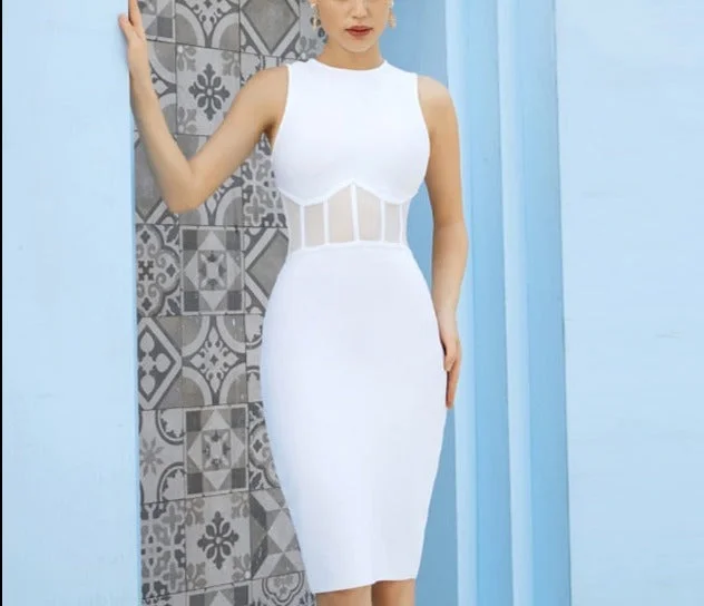 White Bandage Dress / L