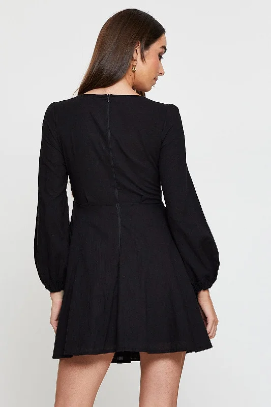 Black Mini Dress Long Sleeve