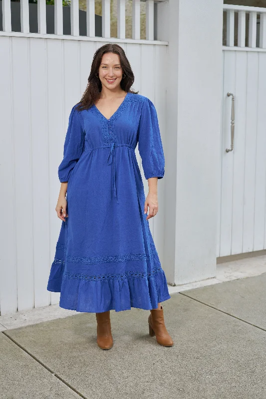 Boho Australia Gilmore Midi Dress Blue