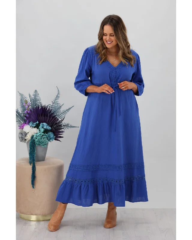 Boho Australia Gilmore Midi Dress Blue