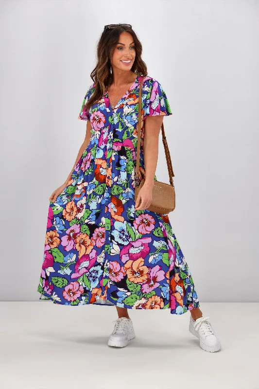 Boho Australia Larry Midi Dress Multi