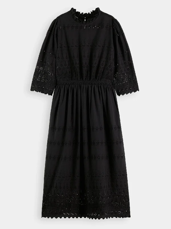 Broderie anglaise midi dress