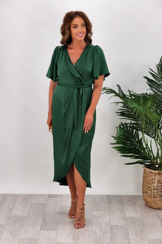 Celebration by Shine On Shona Midi Dress Green