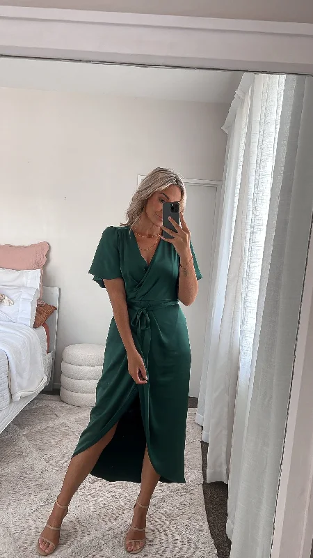 Celebration by Shine On Shona Midi Dress Green