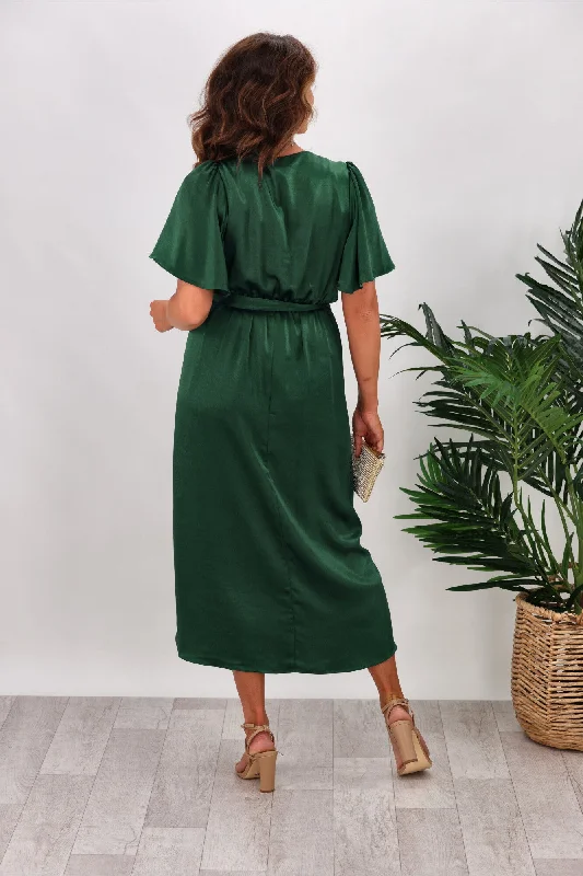 Celebration by Shine On Shona Midi Dress Green