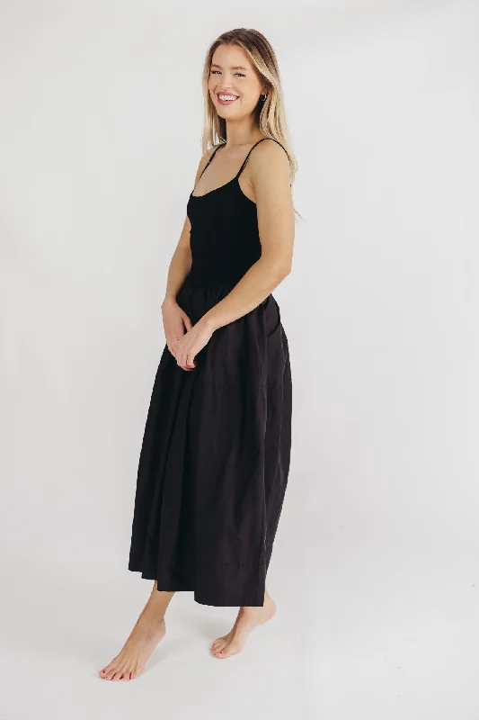 Emily Midi Dress in Black