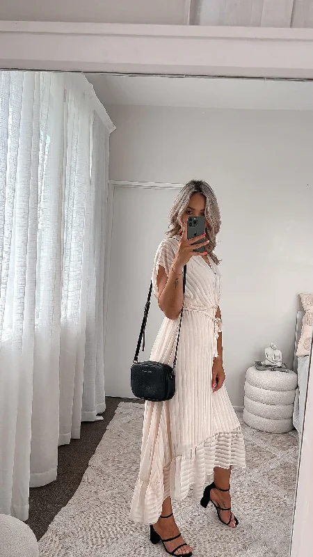 Celebration by Shine On Halsey Midi Dress Cream