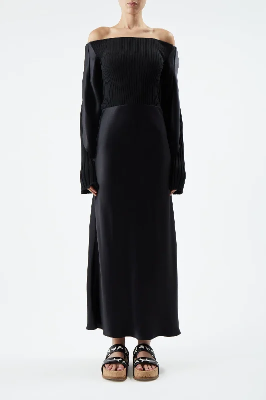 Gilman Dress in Black Silk