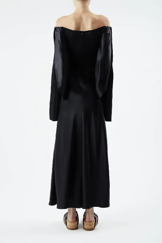 Gilman Dress in Black Silk