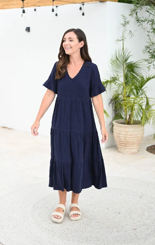 Gracey Dress - Navy