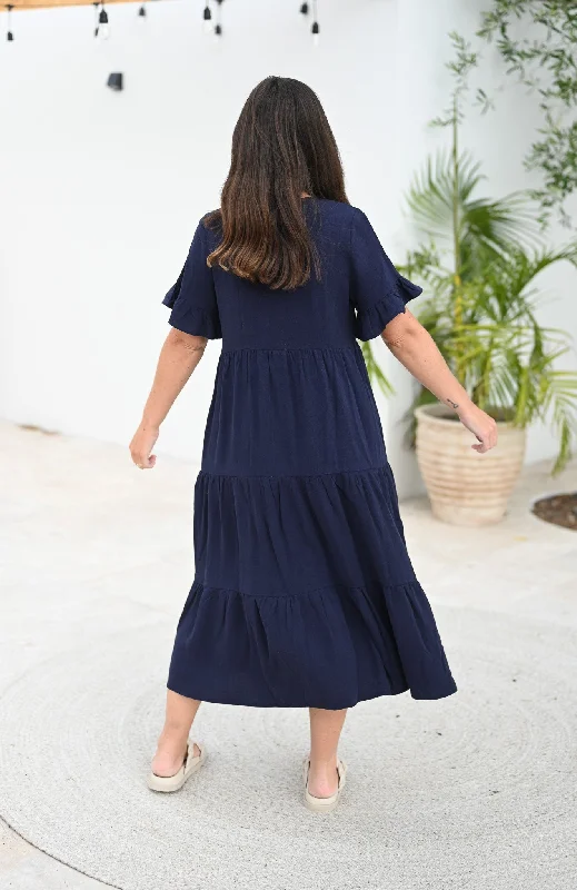 Gracey Dress - Navy