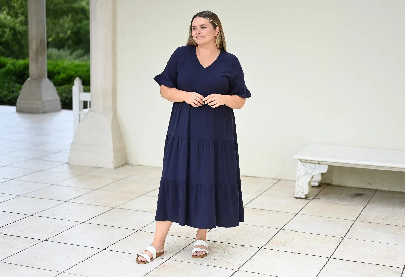 Gracey Dress - Navy