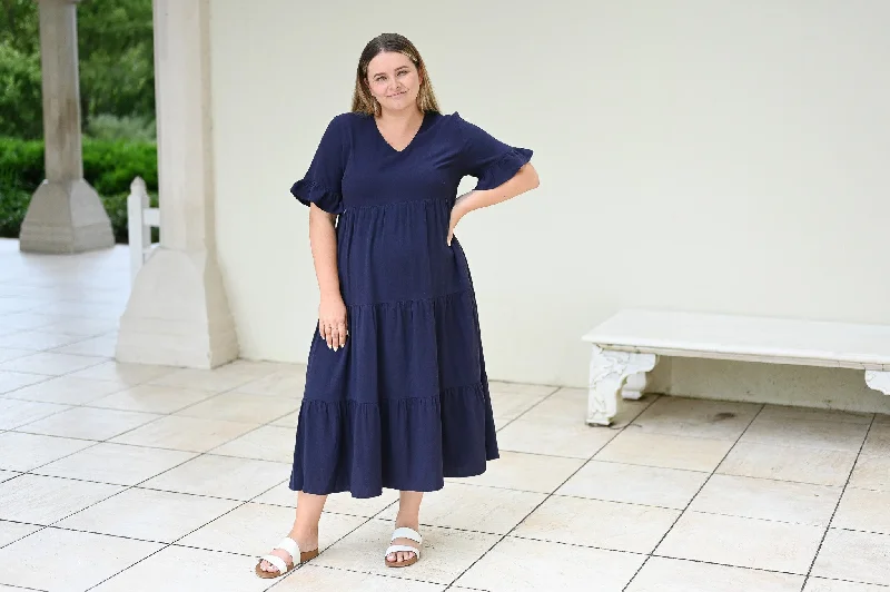 Gracey Dress - Navy