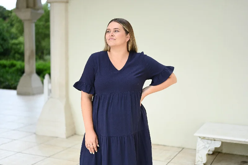 Gracey Dress - Navy