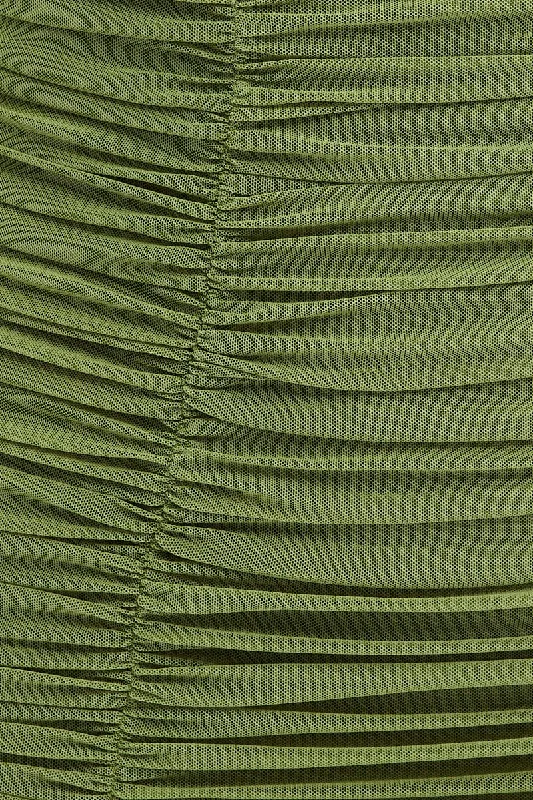 Green Bodycon Dress Corset Detail Mesh