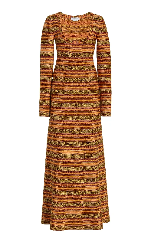 Hank Knit Dress in Fire Multi Merino Wool