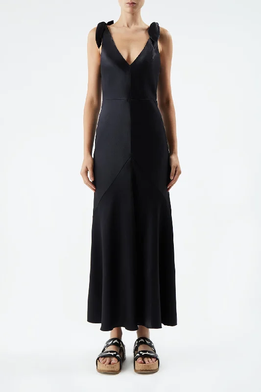 Havilland Dress in Black Silk