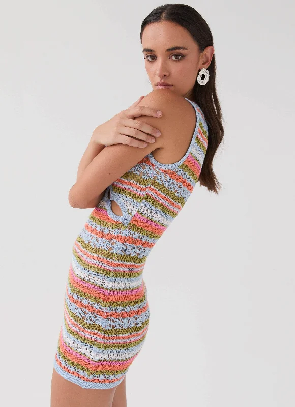 Kaleidoscope Dreams Mini Dress - Citrus Oasis