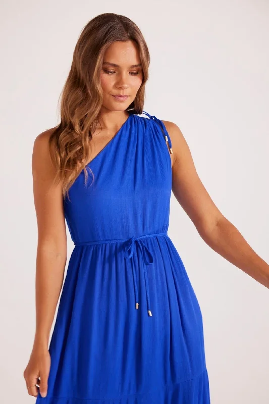 Kameo Cobalt One Shoulder Maxi Dress