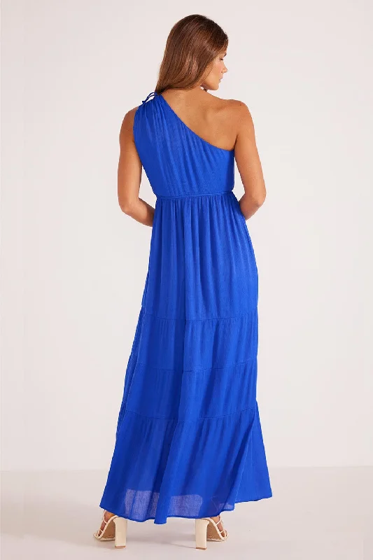 Kameo Cobalt One Shoulder Maxi Dress