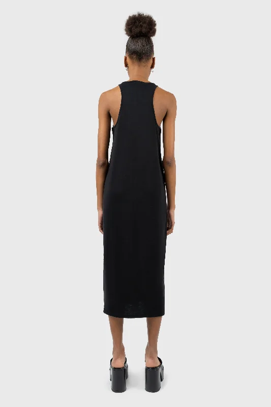 Logo Halterneck Midi Dress