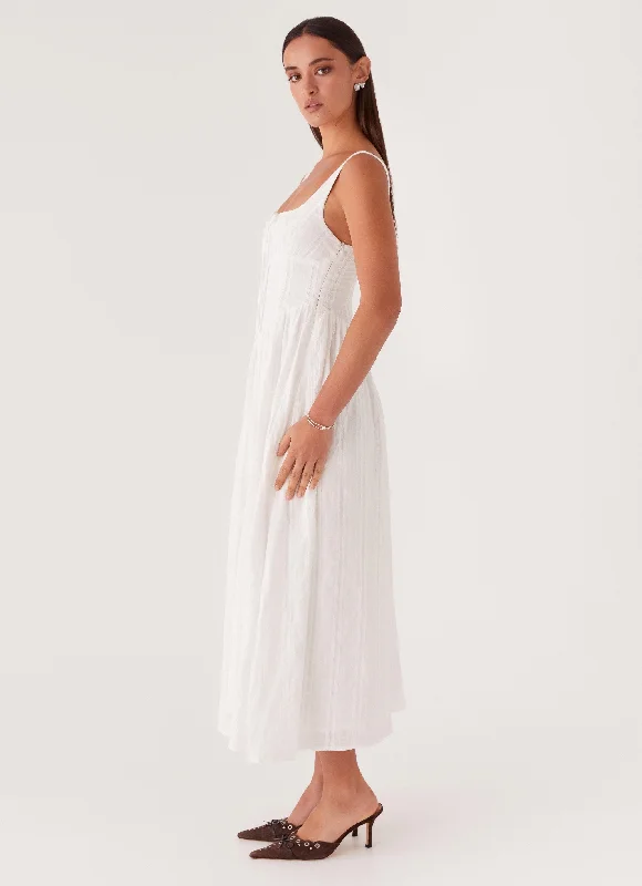 Pascuelle Midi Dress - White