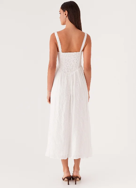 Pascuelle Midi Dress - White