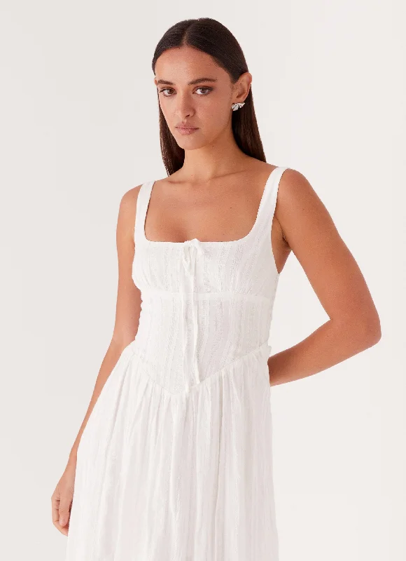 Pascuelle Midi Dress - White