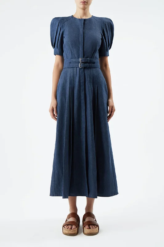 Patricia Dress in Organic Raw Denim