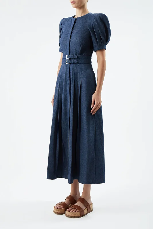 Patricia Dress in Organic Raw Denim