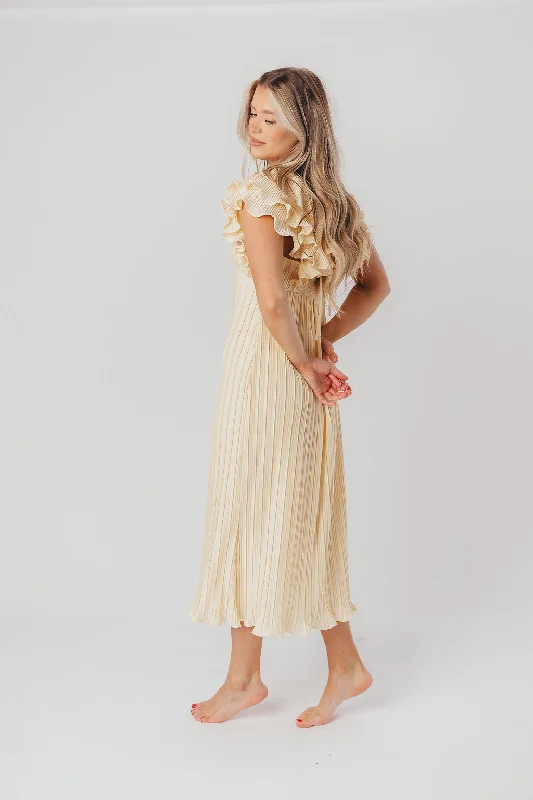 Lucky Charm Midi Dress in Vanilla Cream - Bump Friendly & Inclusive Sizing (S-3XL)