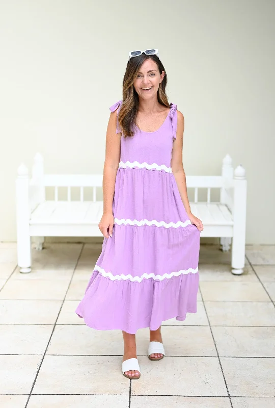 Senna Dress - Lilac Ric Rac