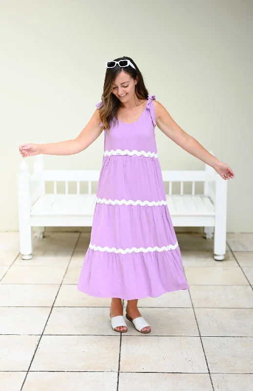 Senna Dress - Lilac Ric Rac