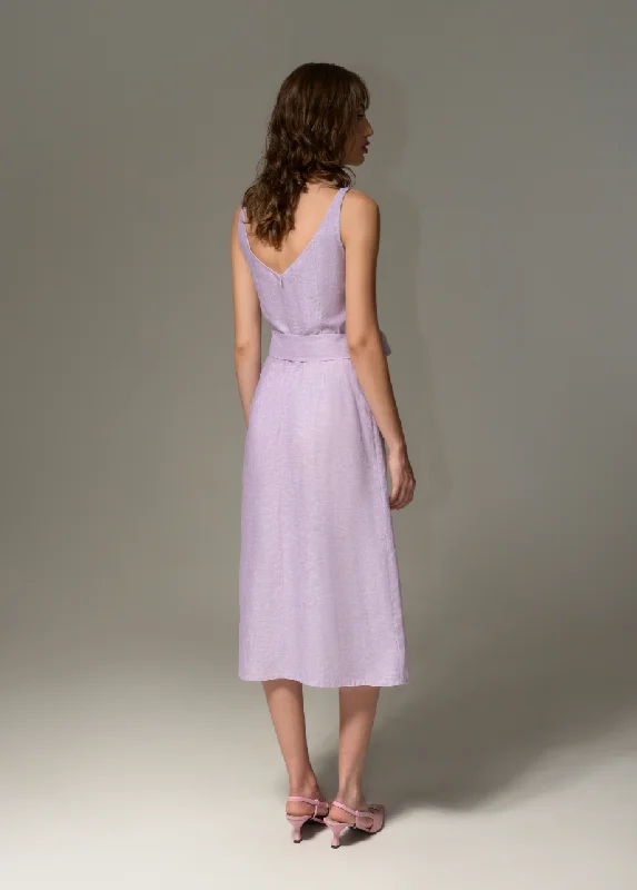 SWEETHEART LILAC DRESS WITH BELT