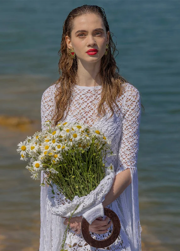 WHITE FRINGE DRESS