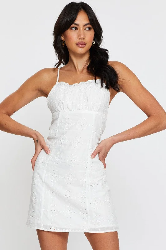 White Mini Dress Sleeveless