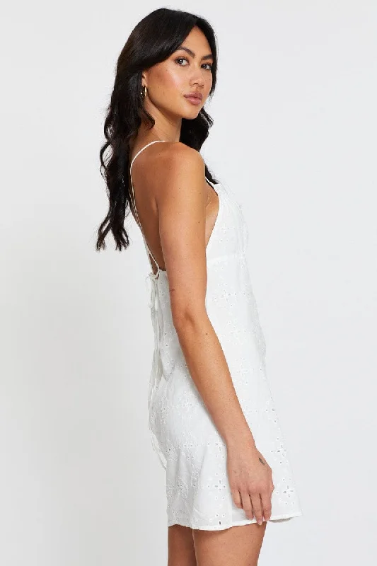 White Mini Dress Sleeveless