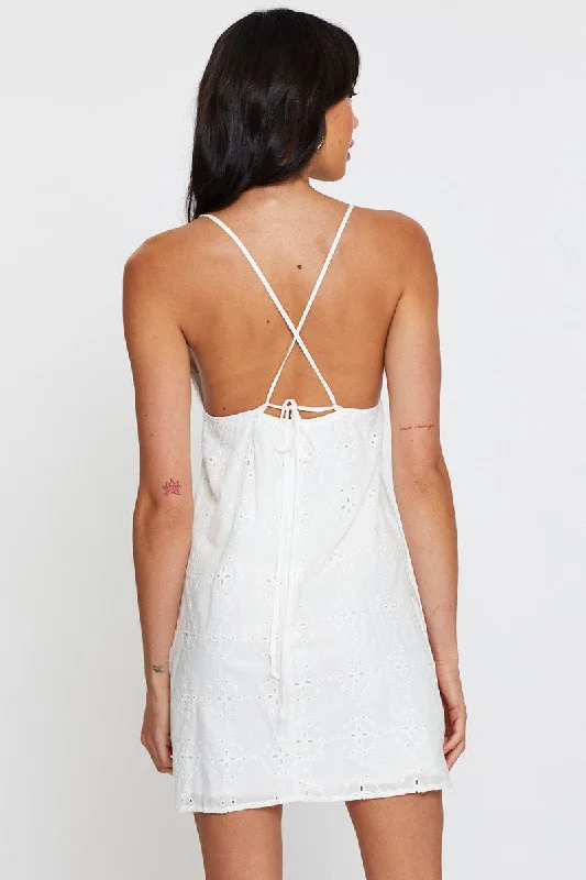 White Mini Dress Sleeveless